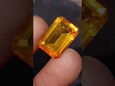 Polished Superb Clear Honey Orange Fossil Amber Faceted Stone x 1 From Poland
