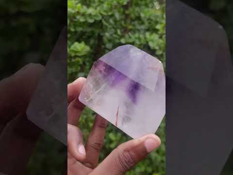 Polished Amethyst Window Crystal x 1 From Akansobe, Madagascar