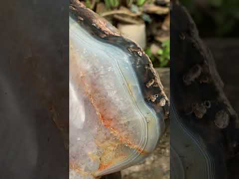 Polished XXL Agate Crystal Geode x 1 From Madagascar