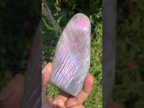 Polished Rare Purple Sunset Labradorite Standing Free Form x 1 From Tulear, Madagascar