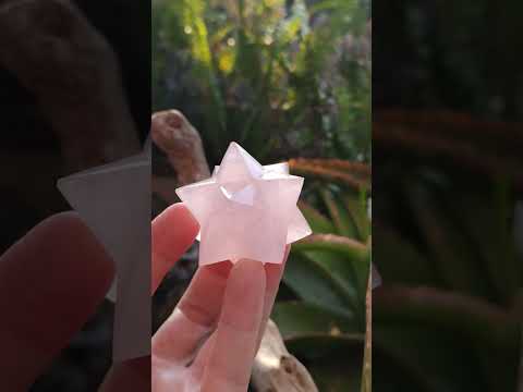 Hand Made Gemmy Rose Quartz Merkabah x 1 From Ambatondrazaka Madagascar