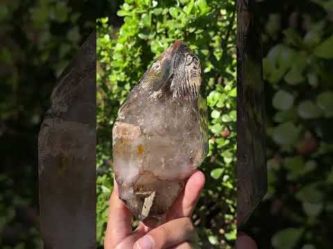 Polished XL Double Terminated Smokey Amethyst Window Quartz x 1 From Akansobe, Madagascar