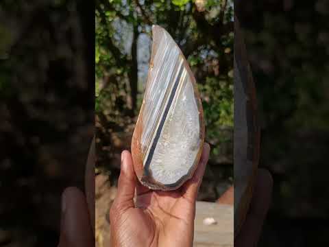 Polished One Side Set of 4 Matching Sardonyx Agate Slices x 1 From Zimbabwe