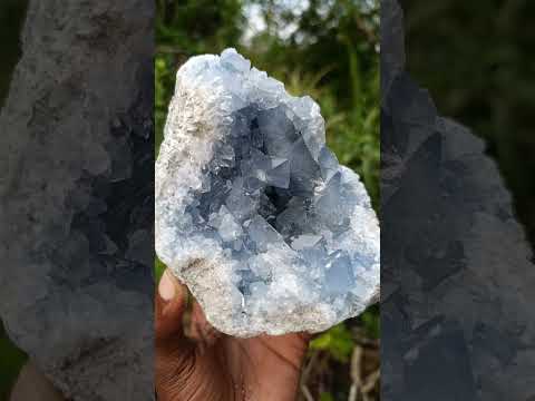 Natural Large Blue Celestite Geode Specimen x 1 From Sakoany Madagascar