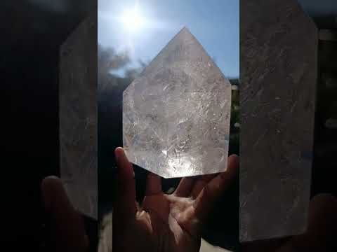 Polished Large Clear Quartz Standing Display Crystal x 1 From Madagascar