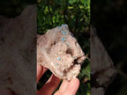Natural Super Rare Spheroid Shattuckite with Dog Tooth Calcite on a Dolomite Matrix x 1 From Mashamba West Mine, Congo