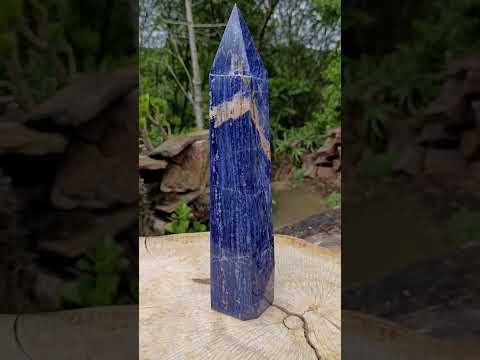 Polished XL Deep Blue Sodalite Crystal Tower x 1 From Kunene, Namibia