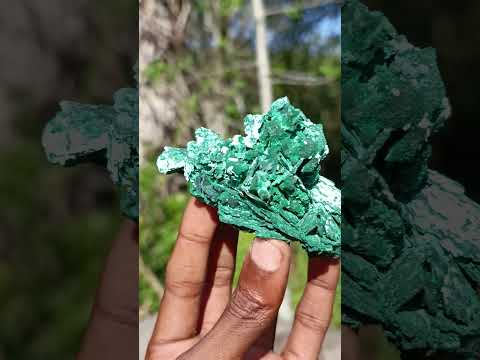 Natural Bladed Malachite after Azurite Pseudomorph Specimen x 1 From Kolwezi, Congo