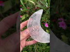Polished Gemmy Star Girasol Rose Quartz Crescent Moon x 1 From Ambatondrazaka, Madagascar