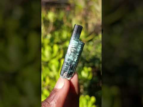 Natural Ultra Rare Blue Indicolite Tourmaline Crystal x 1 From Karibib, Namibia