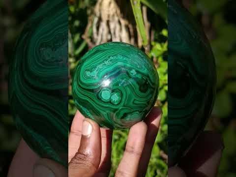 Polished Banded Flower Malachite Sphere x 1 From Congo