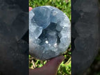 Polished Blue Celestite Geode Sphere x 1 From Sakoany, Madagascar