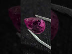 Polished Exquisite Set of 3 Hot Pink Tourmaline Faceted Stones with Trillion and Teardrop Cuts x 1 From Namibia
