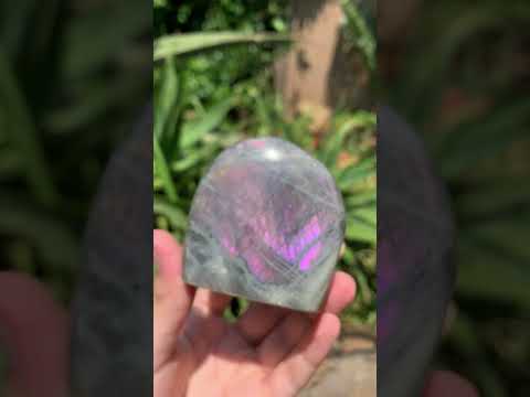 Polished Rare Purple Sunset Labradorite Standing Free Form x 1 From Tulear, Madagascar