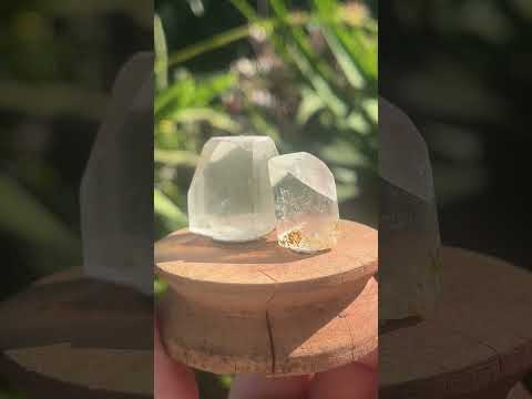 Natural Pair Of Silver Topaz Crystals x 1 From Erongo, Namibia